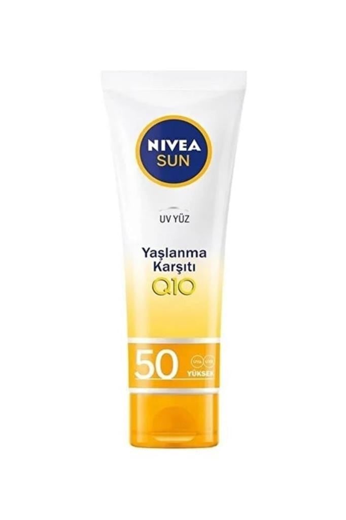 Nivea Q10 Yaşlanma ve Leke Karşıtı 50 ML SPF 50Nivea Yaşlanma ve Leke Karşıtı Q10 50 ml 50 Faktör Güneş KremiNivea