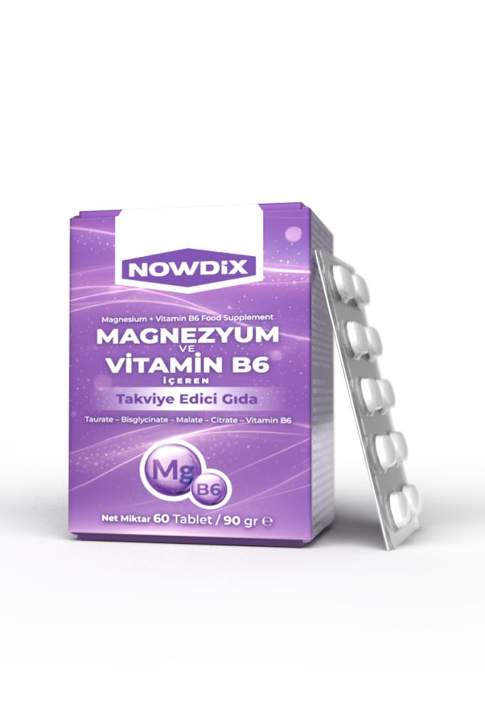 Nowdix Magnezyum ve Vitamin B6 60 Tablet FiyatıNowdix Magnezyum Ve Vitamin B6 60 TabletNowdix