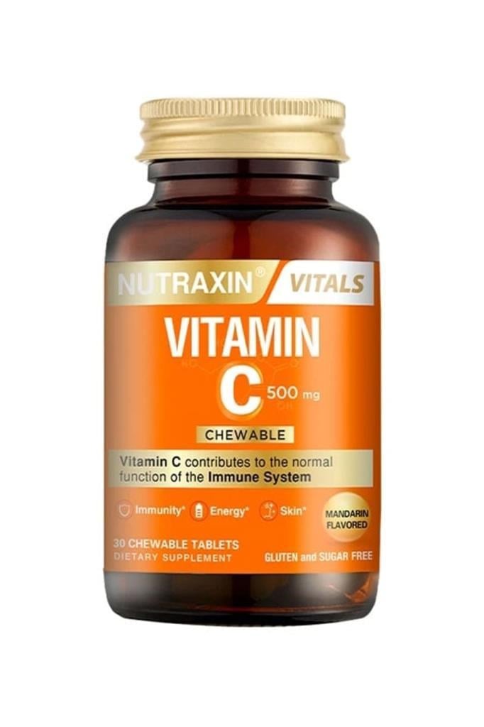 Nutraxin Vitamin C500 Mg 30 Çiğneme TabletNutraxin Vitamin C 500 mg 30 Çiğneme TabletiNutraxin