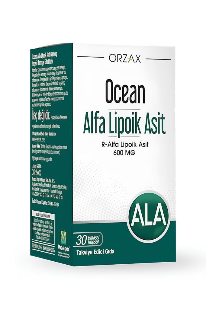 Ocean Alfa Lipoik Asit 600 mg 30 KapsülOcean Alfa Lipoik Asit 600 mg 30 KapsülOcean
