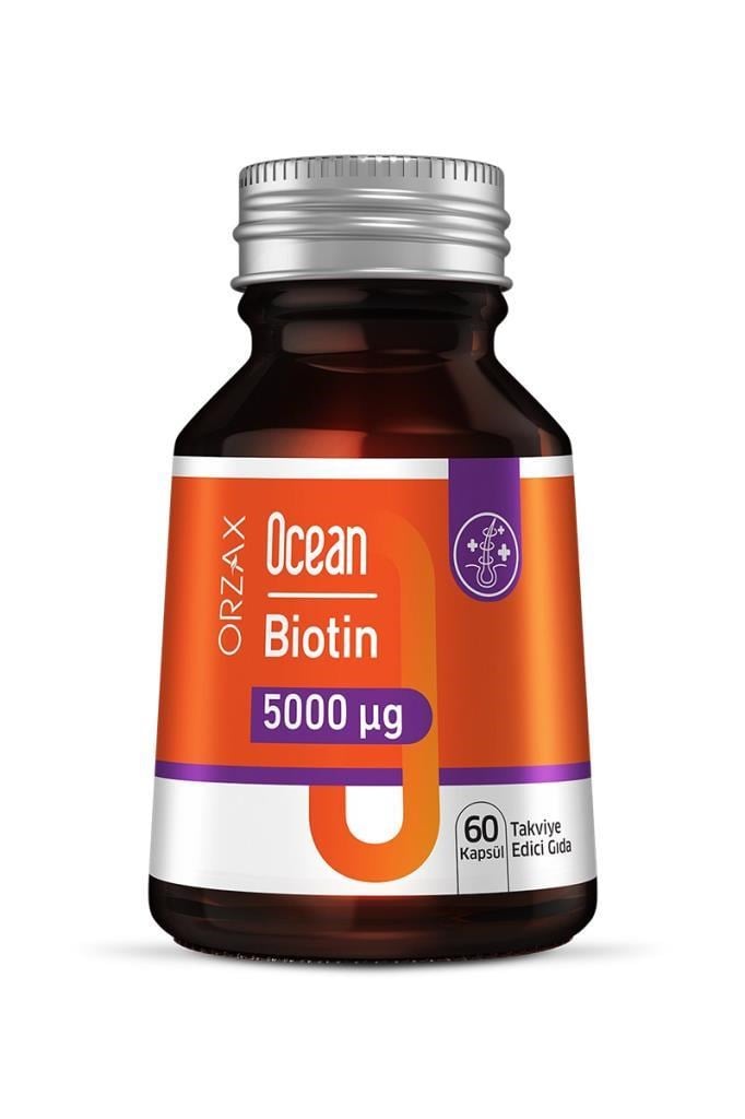 Ocean Biotin 5000 mcg 60 Kapsül Takviye | Hızlı KargoOcean Biotin 5000 mcg 60 KapsülOcean