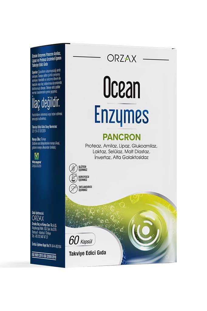 Ocean Enzymes Pacron 60 Kapsül Sindirim Enzimleri | Hızlı KargoOcean Enzymes Pancron 60 KapsülOcean