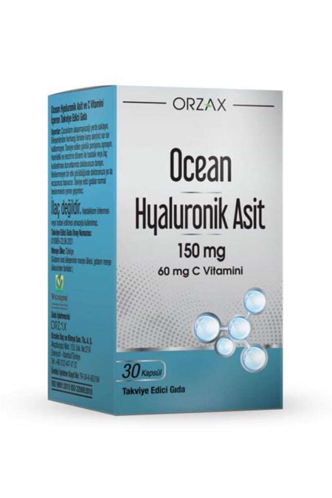 Ocean Hyaluronik Asit 150 mg 30 Kapsül Vegan | Hızlı KargoOcean Hyaluronik Asit 150 mg 30 KapsülOrzax