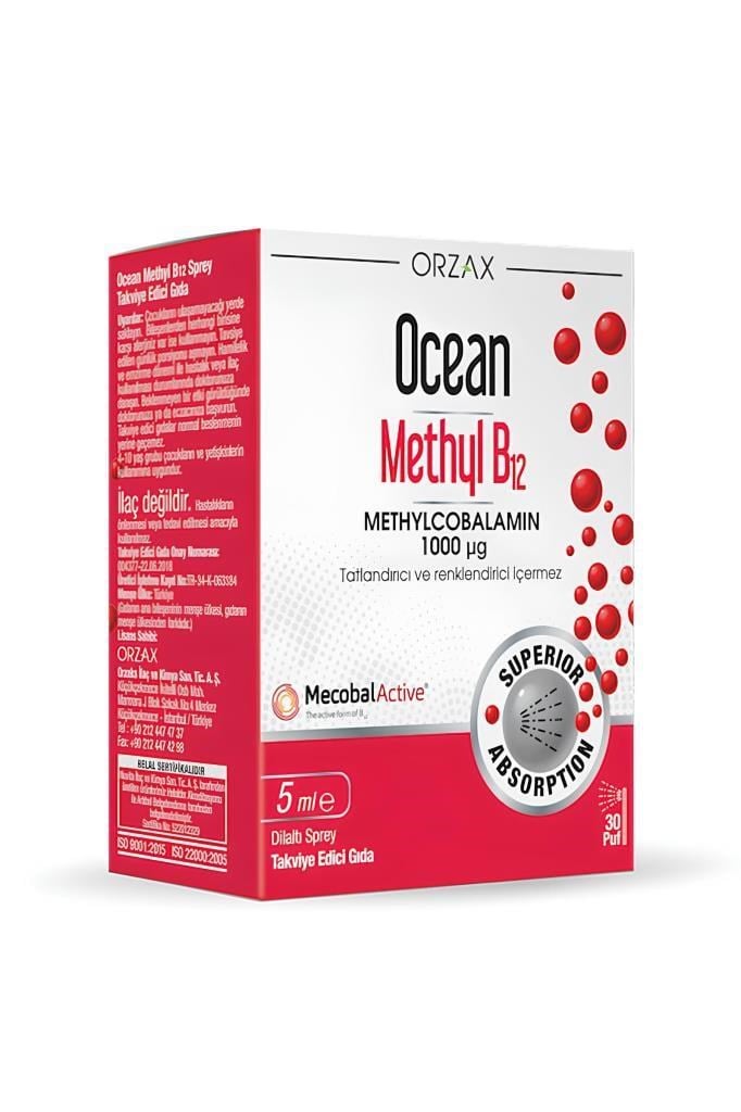 Ocean Methyl B12 1000 mcg Dilaltı Sprey 5 ml | Hızlı KargoOcean Methyl B12 1000 mcg Dilaltı Sprey 5 mlOcean