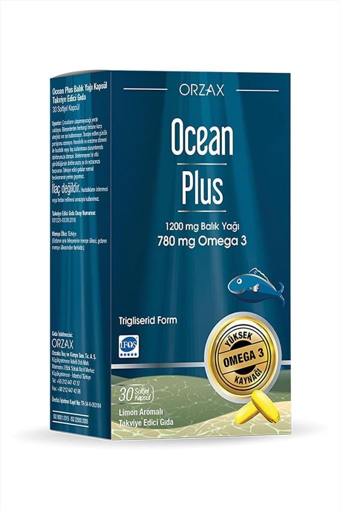 Ocean Plus 1200 mg 30 KapsülOcean Plus Balık Yağı 1200 mg 30 KapsülOcean