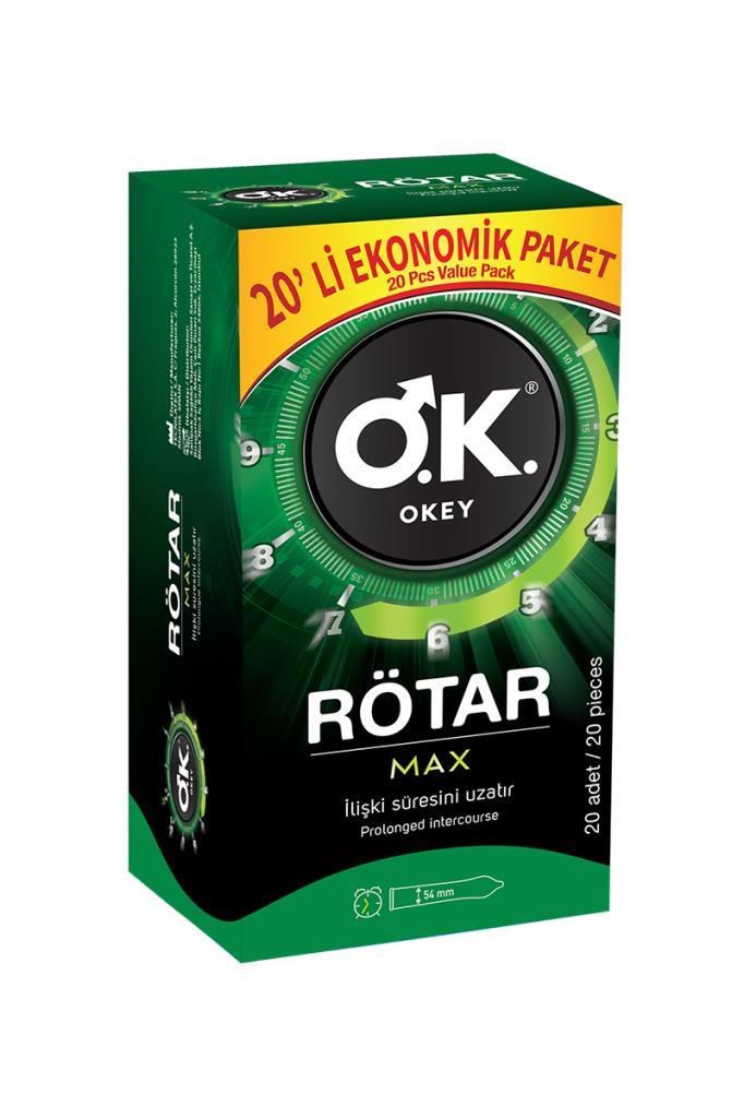 Okey Rötar Max Prezervatif 20liOkey
