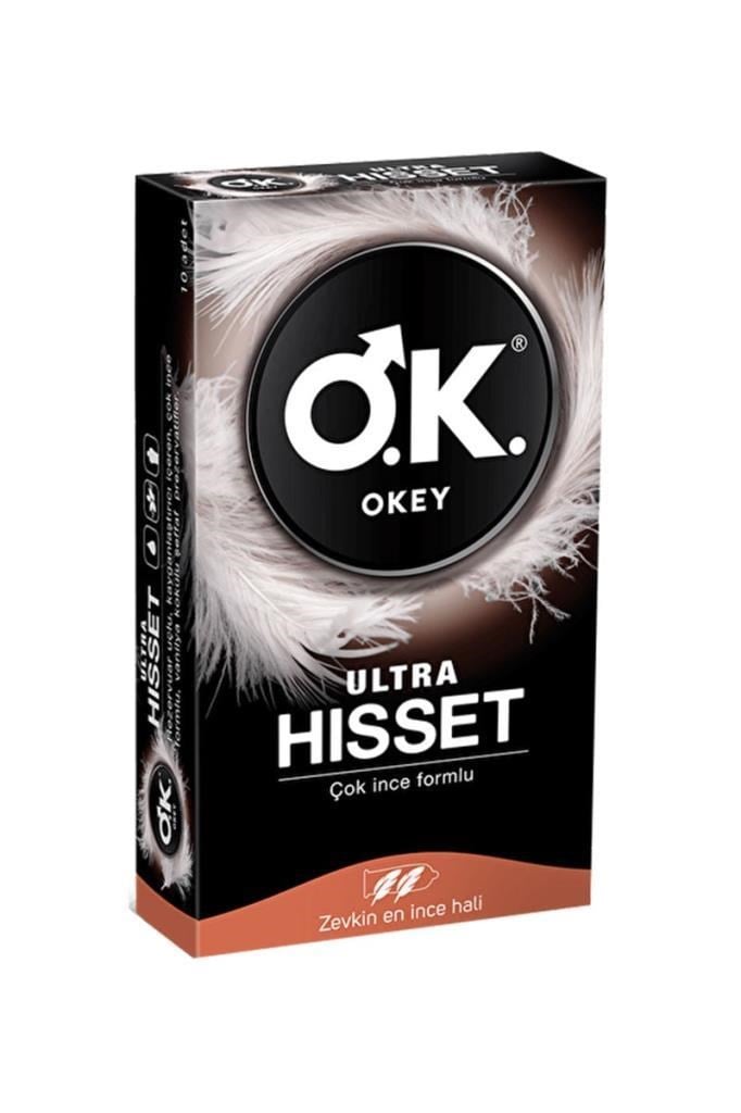 Okey Ultra Hisset 10'lu Prezervatif Vanilya 52 mm | AromatikOkey Ultra Hisset 10lu PrezervatifOkey