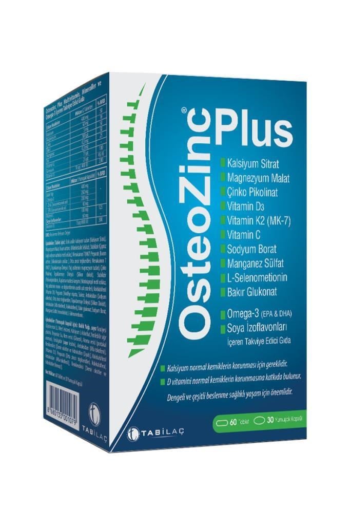 OsteoZinc Plus 60 Tablet + 30 Yumuşak KapsülOsteoZinc Plus 60 Tablet + 30 Yumuşak KapsülOsteozinc