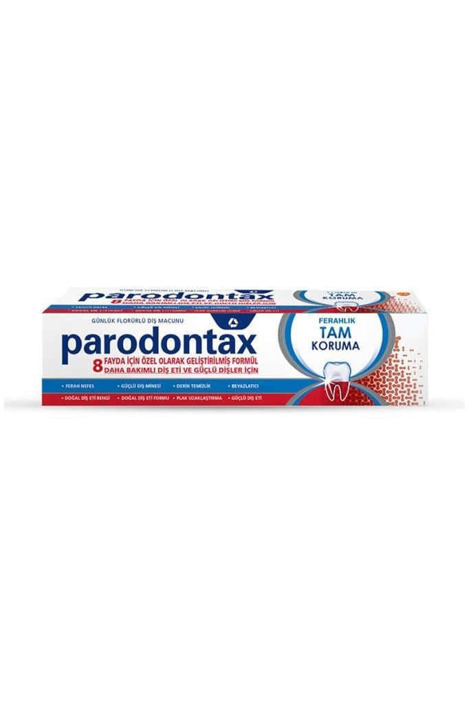 Parodontax Tam Koruma Ferahlık 75 ml Diş Macunu Parodontax Tam Koruma Ferahlık Beyazlatıcı 75 ml Florürlü Diş MacunuParodontax