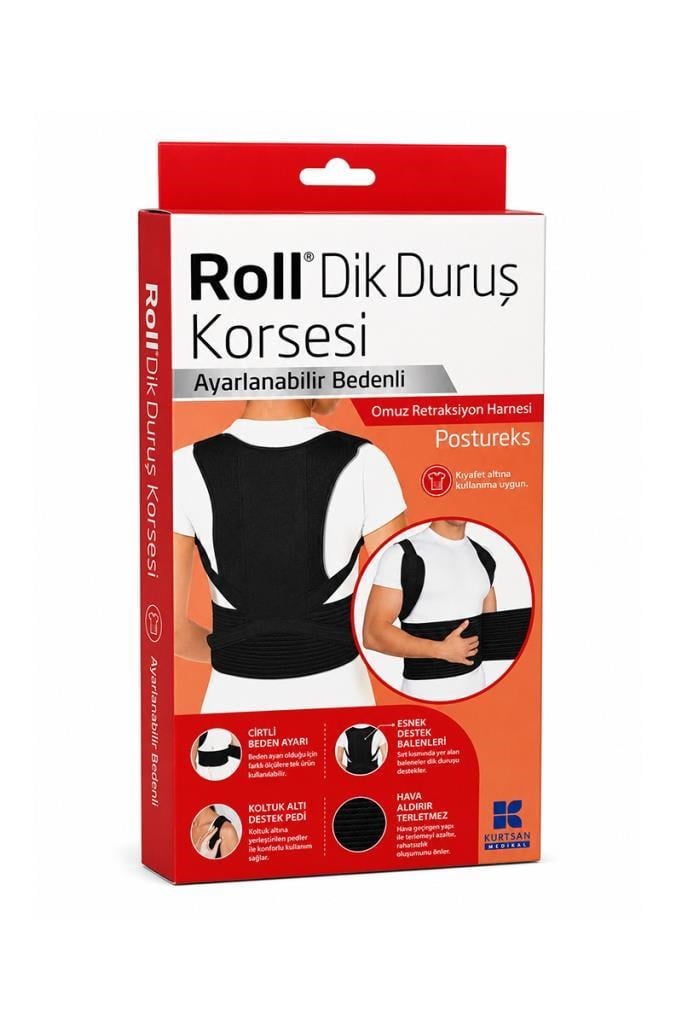 Roll Ayarlanabilir Bedenli Dik Duruş KorsesiRoll Korse