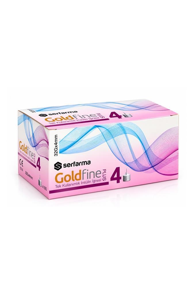 Serfarma Goldfine Plus İnsülin İğnesi 32G x 4mmGoldfine