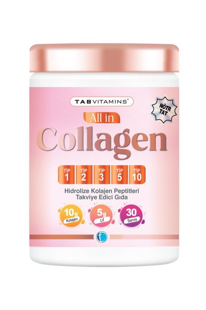 Tabvitamins All in Collagen 1-2-3-5-10 Tip 503 gr TozTabvitamins