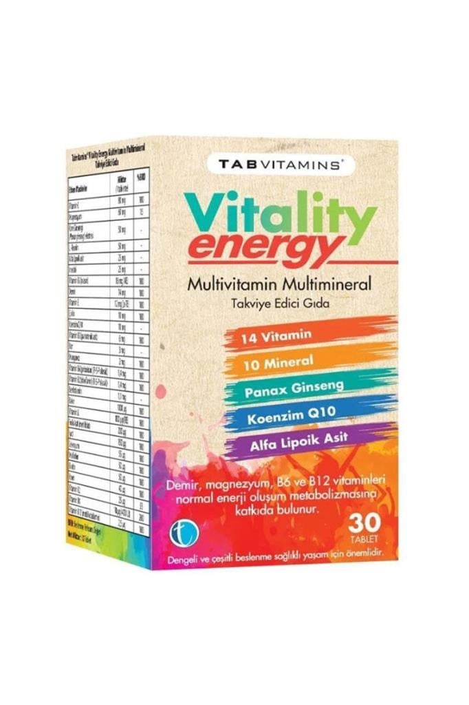 Tabvitamins Vitality Energy 30 Tablet Tabvitamins Vitality Energy 30 TabletTabvitamins