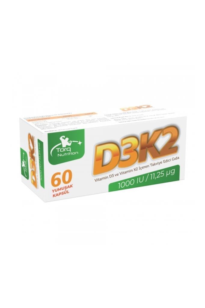 Torq Nutrition D3K2 (1000 IU / 11,25 mcg) 60 Yumuşak KapsülTorq Nutrition D3K2 (1000 IU / 11,25 mcg) 60 Yumuşak KapsülTorq Nutrition