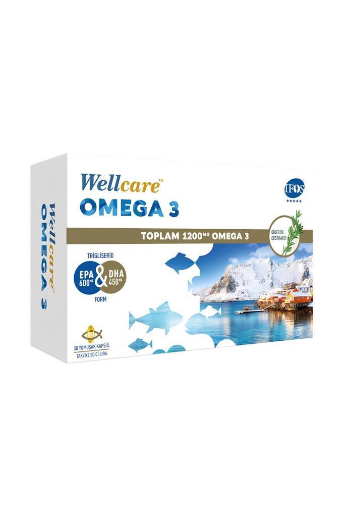 Wellcare Omega 3 1200 mg 30 Kapsül | Balık YağıWellcare Omega 3 1200 mg 30 KapsülWellcare