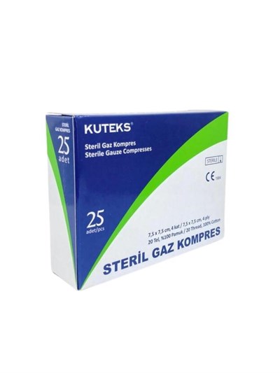 Kuteks Gaz Kompres 7,5 X 7,5 cm 25 AdetKuteks Gaz Kompres 7,5 X 7,5 cm 25 AdetKuteks