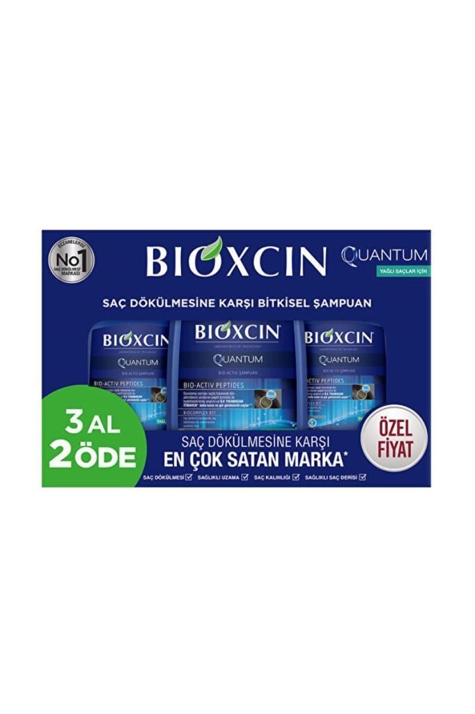 Bioxcin Quantum Bio-Activ Yağlı Saçlar 3x300 mlBioxcin Quantum Bio-Activ Yağlı Saçlar için 3x300 ml ŞampuanBioxcin