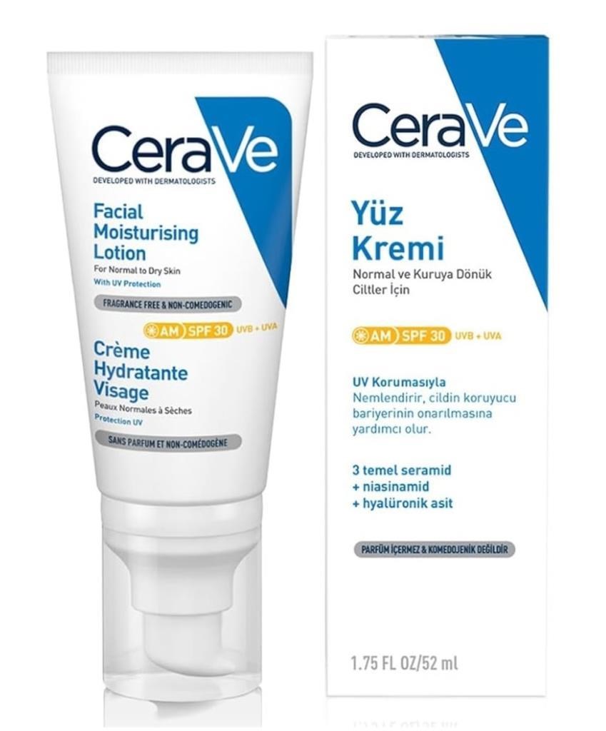 Cerave 30 Faktör Nemlendirici Yüz Kremi 52 mlCerave 30 Faktör Nemlendirici Yüz Kremi 52 mlCerave