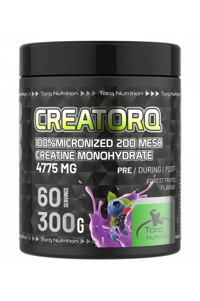 CreatorQ 100 Micronized Creatine 300 gr Creatorq %100 Micronized Creatine Monohydrate Orman Meyveli 300 Gr - 60 ServisTorq Nutrition