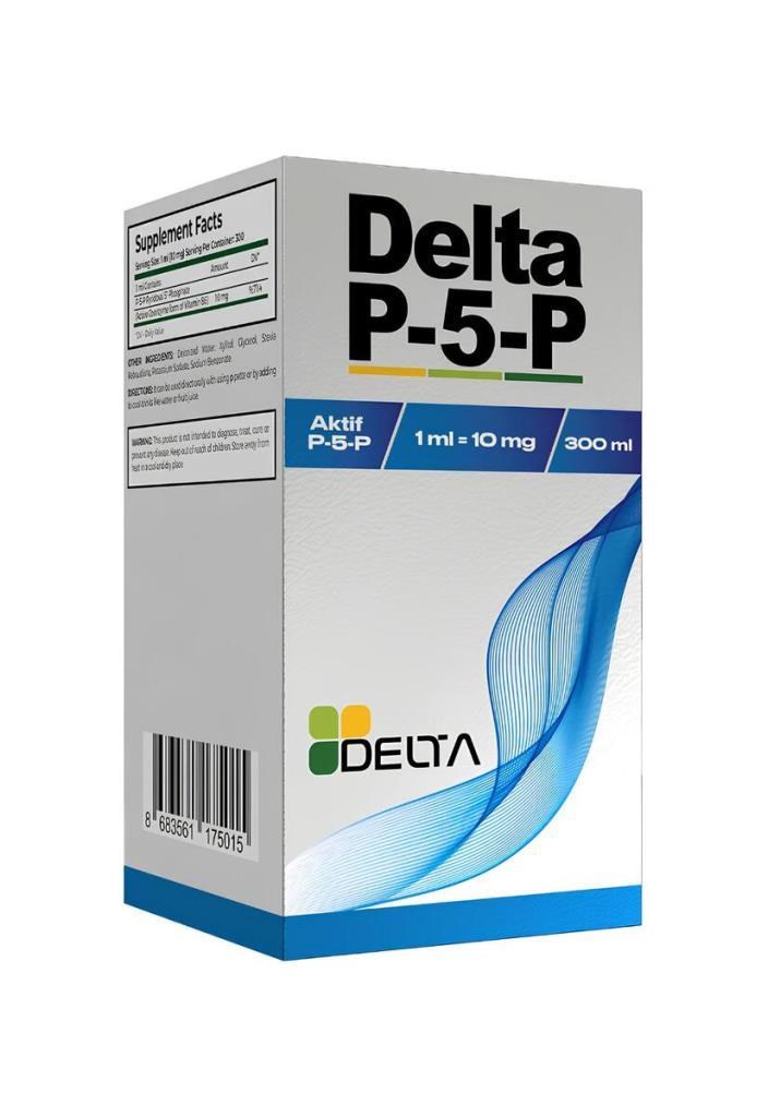 Delta P-5-P Pridoksal 5 Fosfat Şurup 300 ML | DevVitrinDelta P-5-P Pridoksal 5 Fosfat Vitamin B6 Şurup 300 mlDelta