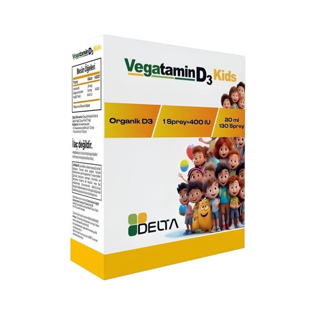 Delta Vegatamin D3 Kids 130 Sprey 20 ml | DevVitrinDelta Vegatamin D3 Kids 130 Sprey 20 mlDelta