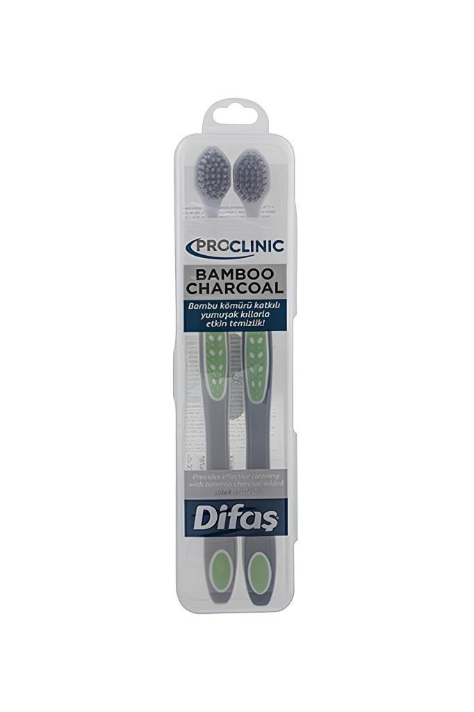 Difas Proclinic Bamboo Charcoal 2'li Diş FırçasıDifaş Proclinic Bamboo Charcoal 2li Diş FırçasıDifaş
