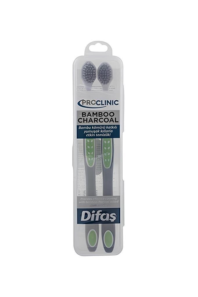 Difas Proclinic Bamboo Charcoal 2'li Diş FırçasıDifaş Proclinic Bamboo Charcoal 2li Diş FırçasıDifaş