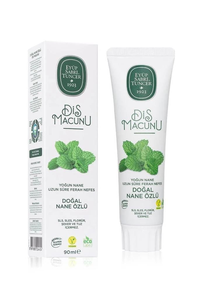 Eyüp Sabri Tuncer Doğal Nane Özlü 90 ml Florürsüz Diş MacunuEyüp Sabri Tuncer Doğal Nane Özlü 90 ml Florürsüz Diş MacunuEyüp Sabri Tuncer