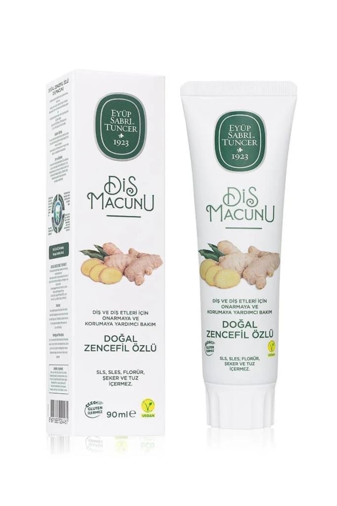 Eyüp Sabri Tuncer Zencefil Özlü Florürsüz 90 ml Diş MacunuEyüp Sabri Tuncer Doğal Zencefil Özlü Florürsüz 90 ml Diş MacunuEyüp Sabri Tuncer