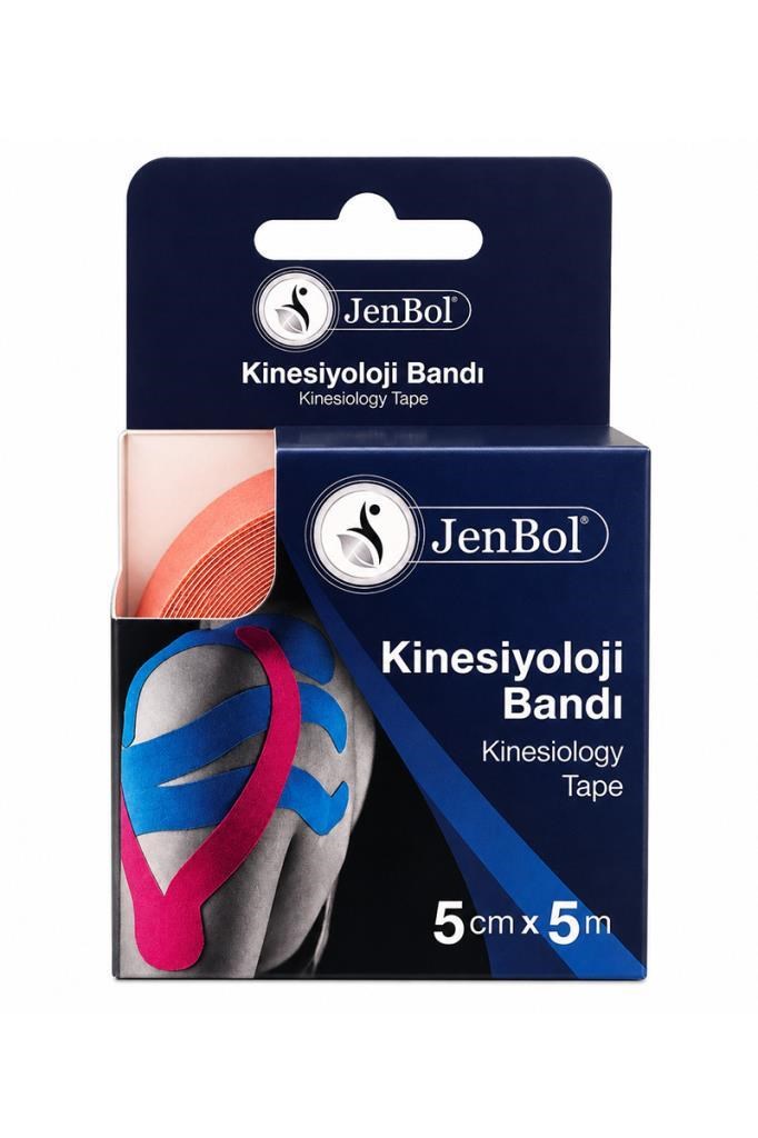 JenBol Kinesiyoloji Ağrı Bandı 5cm x 5m TuruncuJenbol