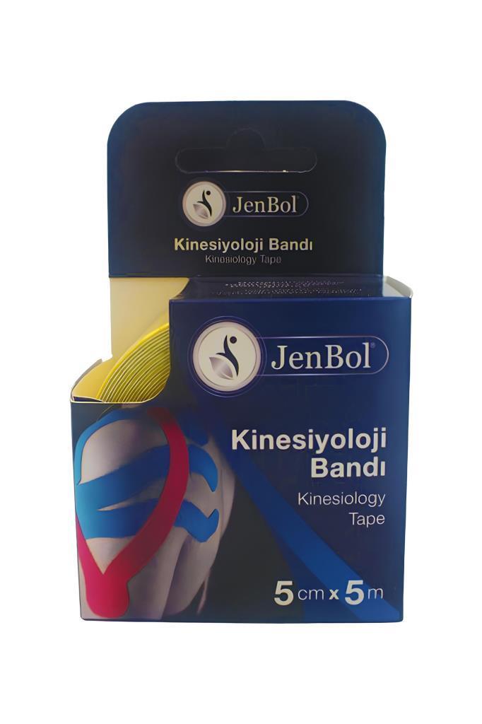Jenbol Kinesiyoloji Ağrı Bandı 5cm x 5m Sarı  JenBol Kinesiyoloji Ağrı Bandı 5cm x 5m SarıJenbol