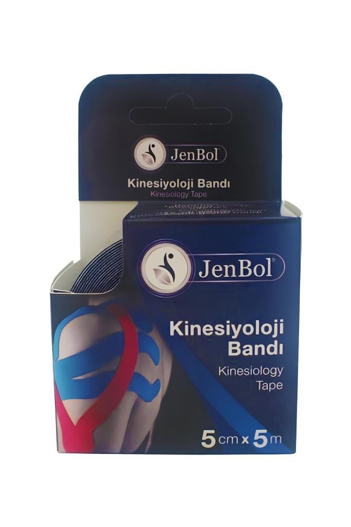 Jenbol Kinesiyoloji Ağrı Bandı 5cm x 5m Siyah  JenBol Kinesiyoloji Ağrı Bandı 5cm x 5m SiyahJenbol