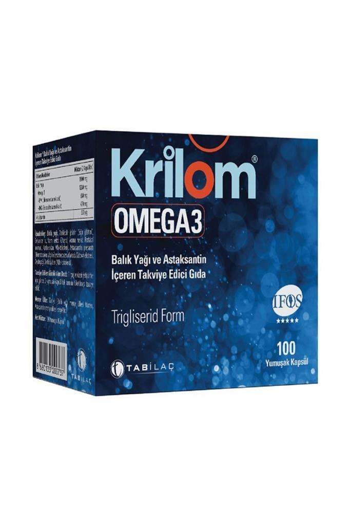 Krilom Omega 3 Balık Yağı 100 Kapsül Takviyesi  Krilom Omega 3 Balık Yağı 100 KapsülKrilom
