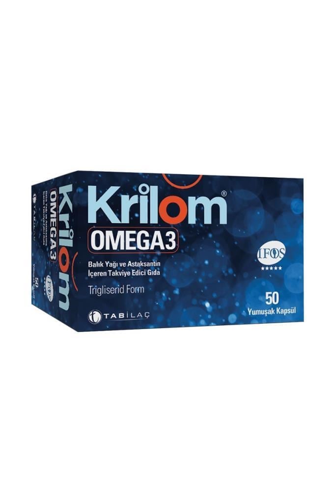 Krilom Omega-3 Balık Yağı 50 Kapsül Takviyesi  Krilom Omega 3 Balık Yağı 50 KapsülKrilom