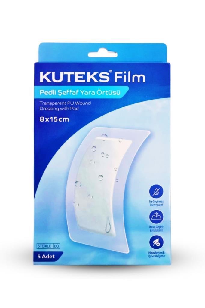 Kuteks Film Pedli Şeffaf Yara Örtüsü 8x15 cm 5li KutuKuteks Film Pedli Şeffaf Yara Örtüsü 8x15 cm 5li KutuKuteks