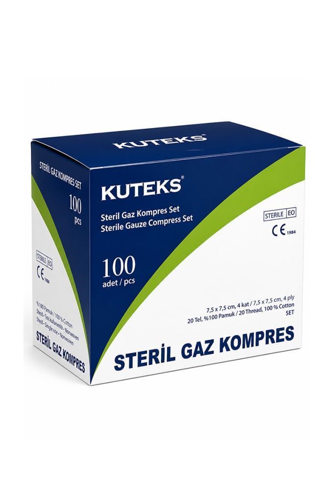 Kuteks Gaz Kompres 7.5 x 7.5 cm 100'lü Paket  Kuteks Gaz Kompres 7,5 X 7,5 cm 100 lu PaketKuteks