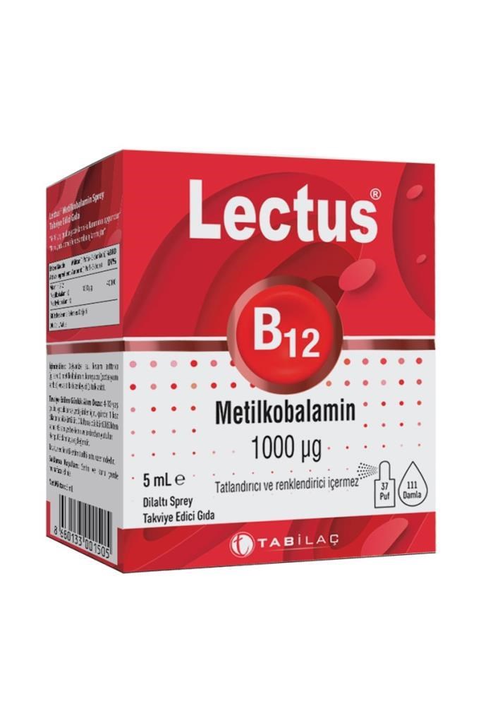 Lectus B12 Metilkobalamin Dilaltı Sprey 5 mlLectus B12 Metilkobalamin Dilaltı Sprey 5 mlLectus