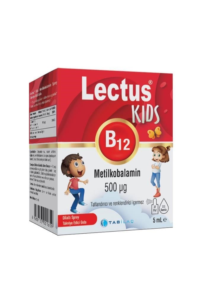 Lectus B12 Metilkobalamin Kids Dilaltı Sprey 5 mlLectus B12 Metilkobalamin Kids Dilaltı Sprey 5 mlLectus