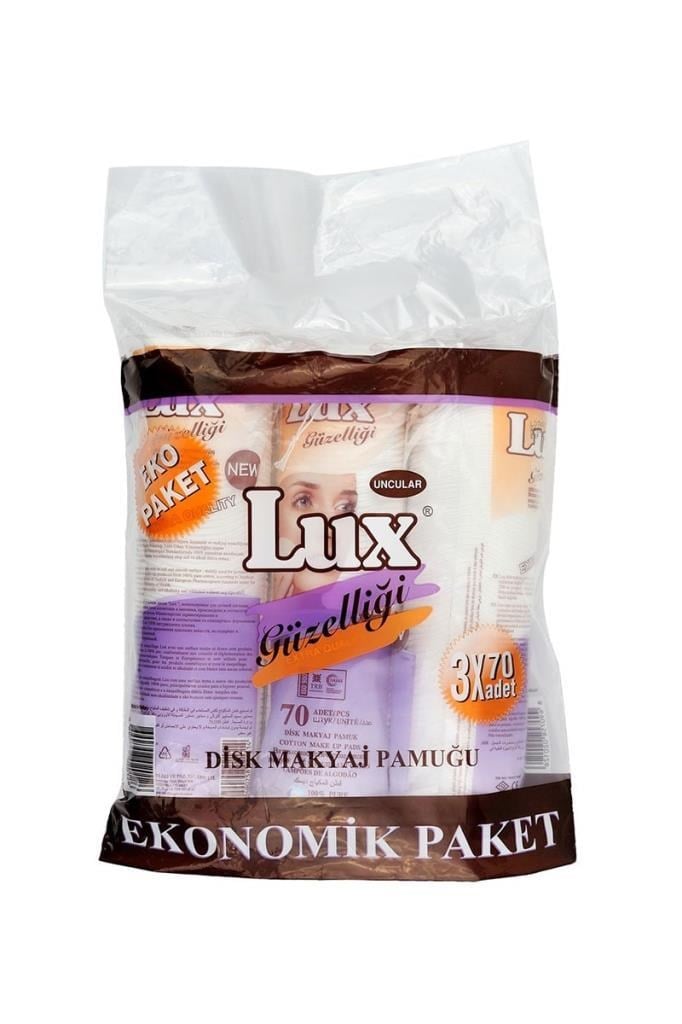 Lux Makyaj Pamuğu Disk 3 x 70'li Eko Paket  Lux Makyaj Pamuğu Disk 3 X 70li Eko PaketLUX