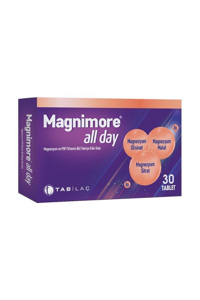 Magnimore All Day 30 Tablet Magnezyum Takviyesi  Magnimore All Day 30 TabletMagnimore