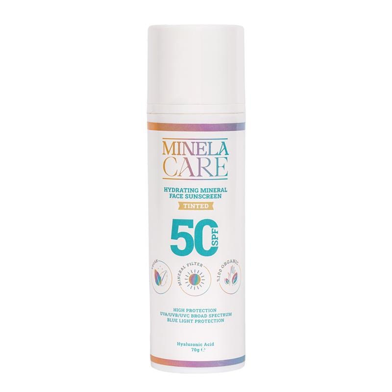 Minela Care SPF 50 Renkli Yüz Güneş Kremi 70 gr  Minela Care Spf 50 Renkli Nemlendirici Yüz Güneş Kremi 70 grMinela Care