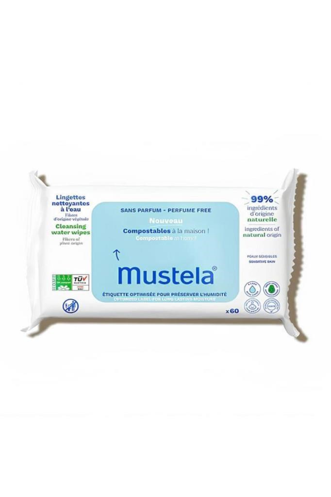 Mustela Parfümsüz 60 Yaprak Islak Mendil    Mustela Kompost Edilebilir Parfümsüz 60 Yaprak Islak MendilMustela