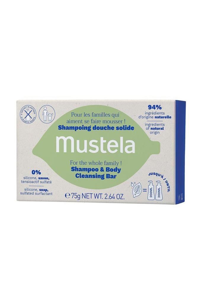 Mustela Şampuan ve Temizleme Barı 75 gr    Mustela Şampuan ve Vücut Temizleme Barı 75 grMustela