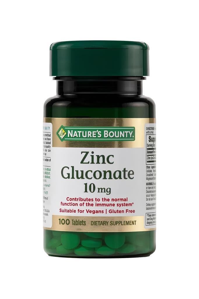 Natures Bounty Zinc Gluconate 10 mg 100 TabletNatures Bounty Zinc Gluconate 10 mg 100 TabletNatures Bounty