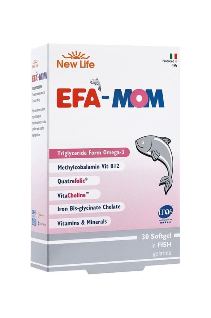 New Life EFA Mom 30 Kapsül Omega 3 Takviyesi  New Life Efa Mom Omega 3 Balık Yağı 30 KapsülNewlife