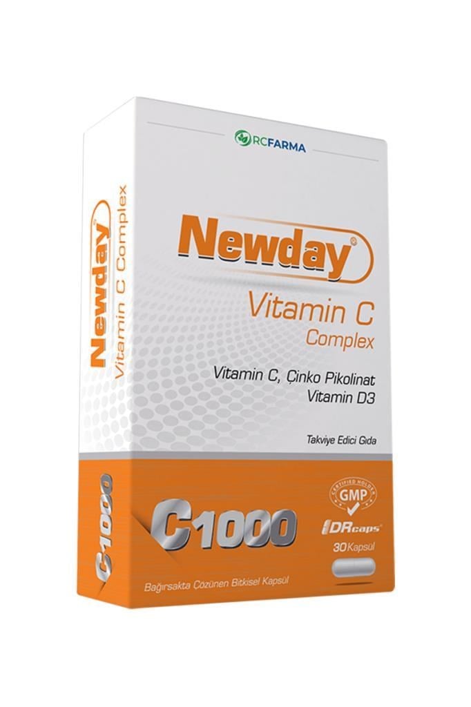 Newday Vitamin C Complex 30 Kapsül 🍊Newday Vitamin C Complex 30 KapsülNewday