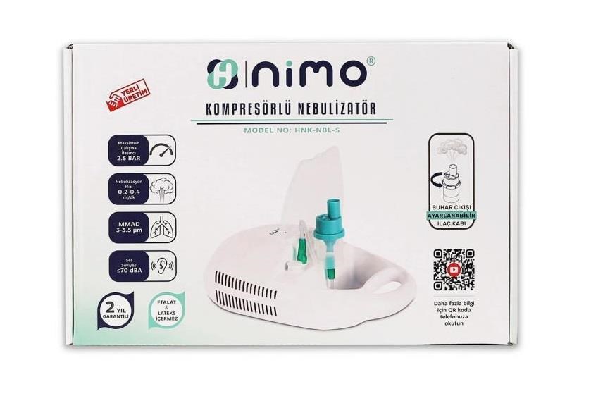 Nimo HNK-NBL-S Kompresörlü Nebülizatör 1 AdetNimo Kompressorlü Nebulizatör HNK-NBL-SNimo