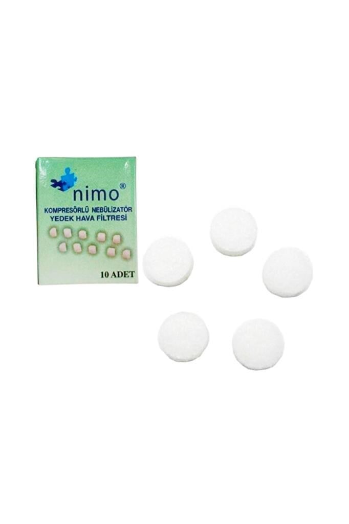 Nimo Nebulizatör Yedek Hava Filtresi 10luNimo Nebulizatör Yedek Hava Filtresi 10luNimo
