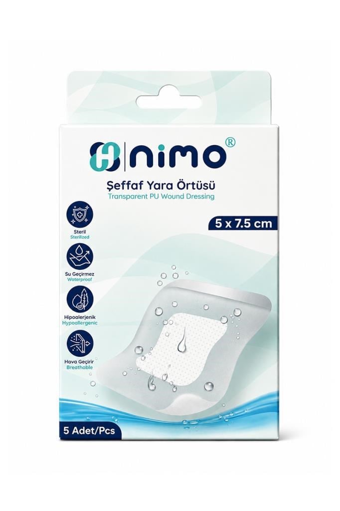 Nimo Şeffaf Yara Örtüsü 5x7,5 cm 5liNimo