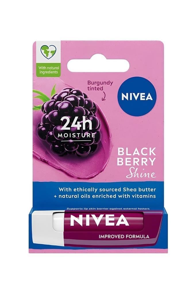 Nivea Dudak Bakım Kremi Black Berry 4.8 grNivea Bakım Yapan Dudak Bakım Kremi Black Berry 4,8 grNivea